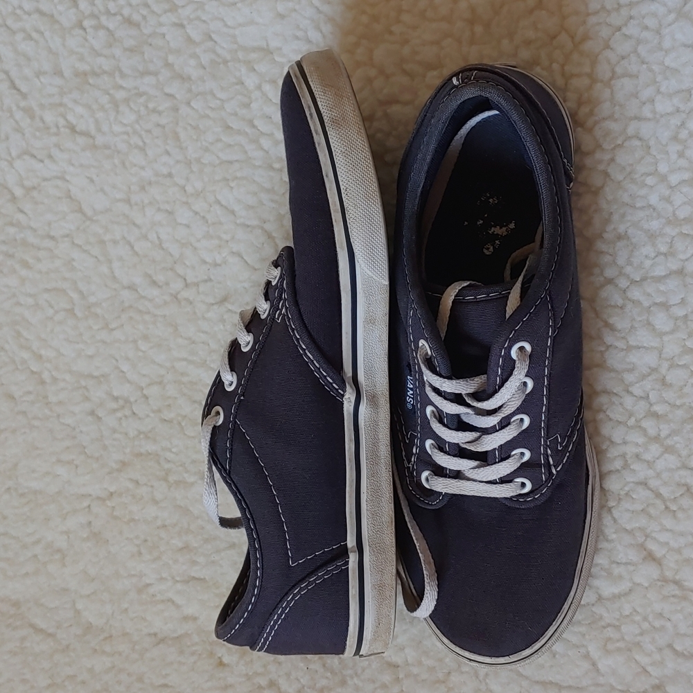 Vans Womens Gray Canvas Low Top Oxford Style Shoes,  Size 6 - Picture 7 of 12